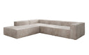 Designer Ecksofa Lesley mit langer Ottomane in Cord