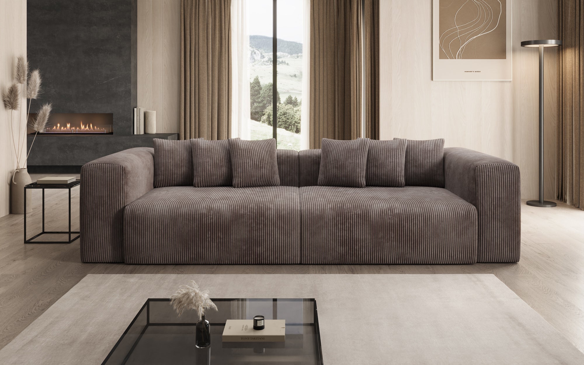 Designer Sofa Tully 3 Sitzer in Cord