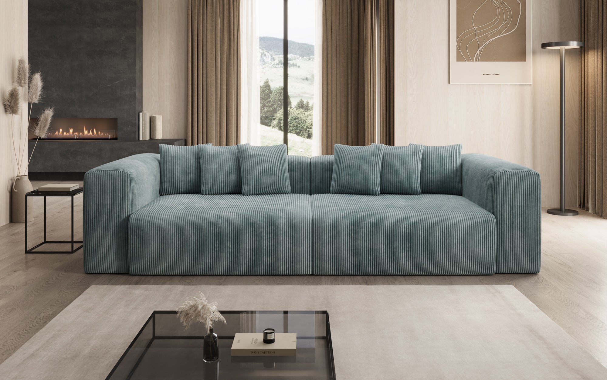 Designer Sofa Tully 3 Sitzer in Cord