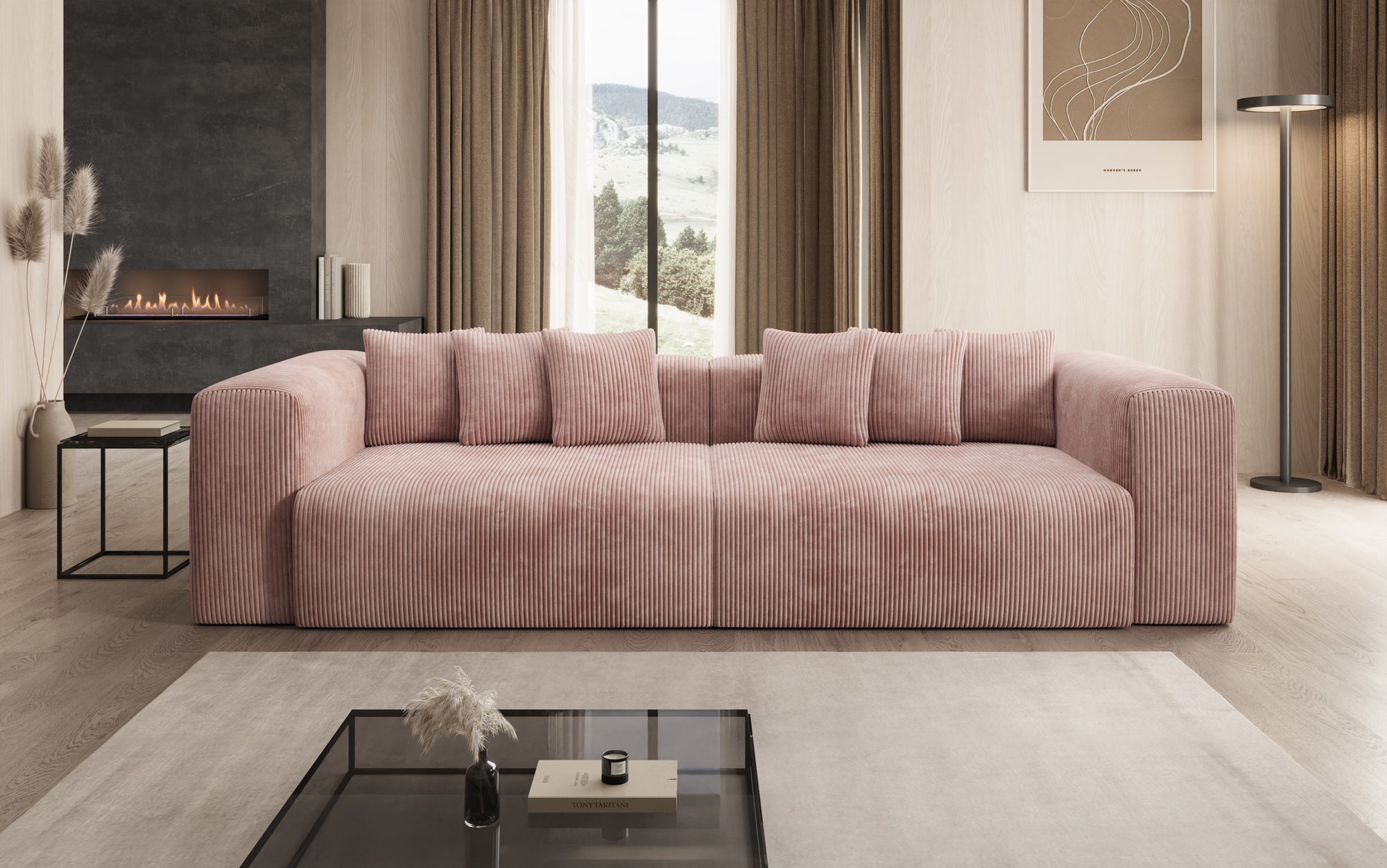 Designer Sofa Tully 3 Sitzer in Cord
