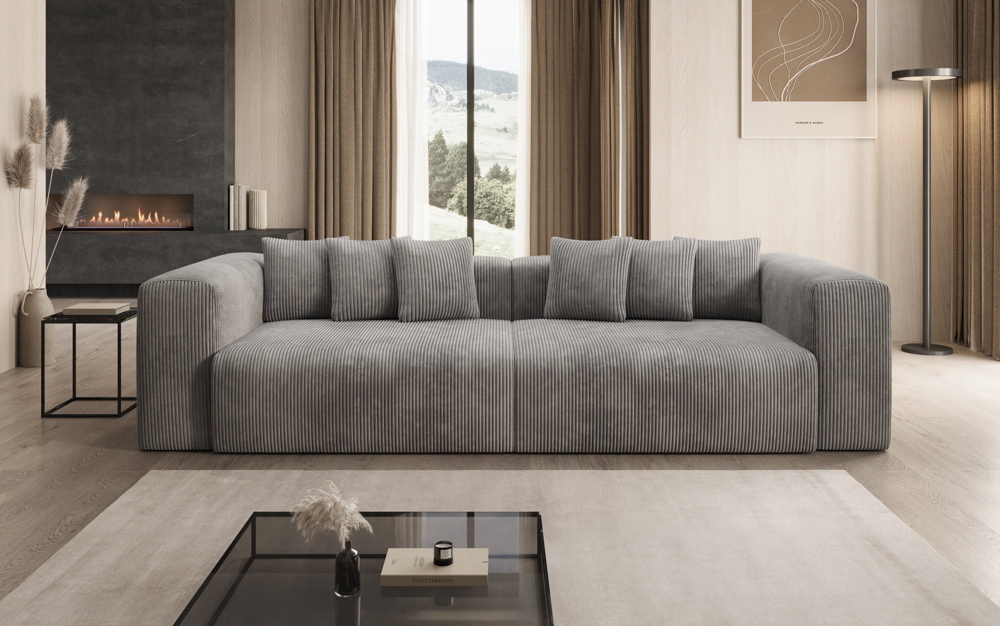Designer Sofa Tully 3 Sitzer in Cord