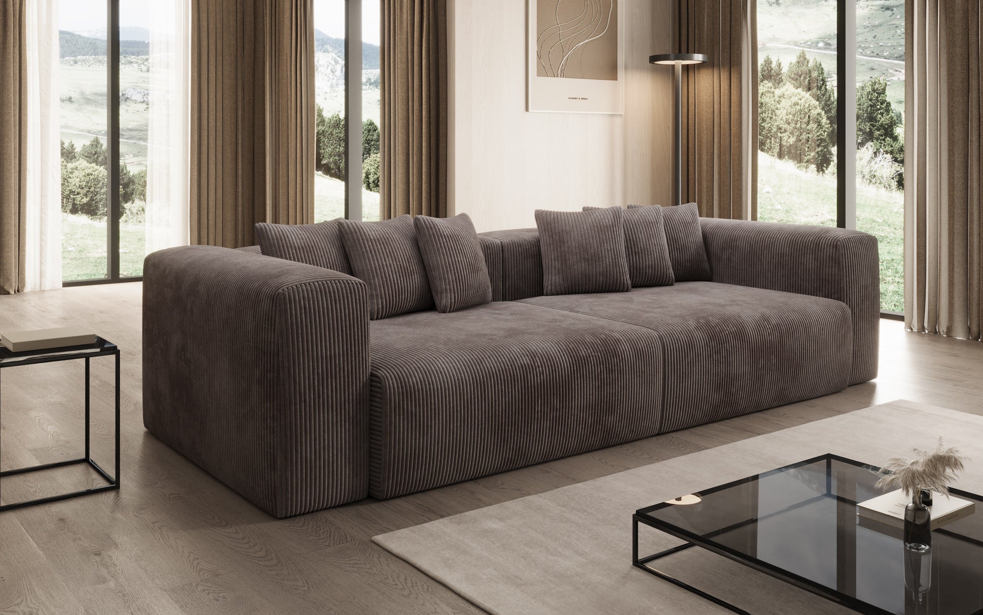 Designer Sofa Tully 3 Sitzer in Cord