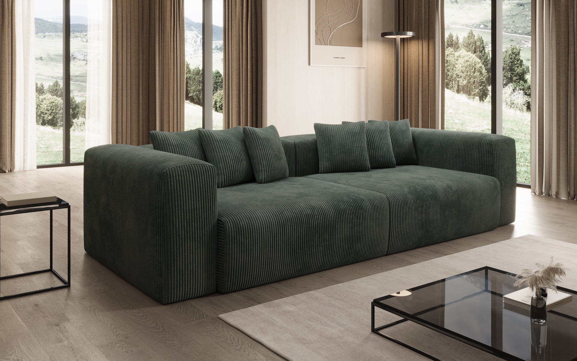 Designer Sofa Tully 3 Sitzer in Cord