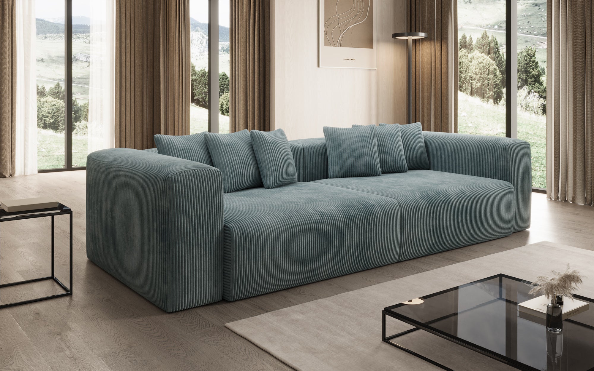 Designer Sofa Tully 3 Sitzer in Cord