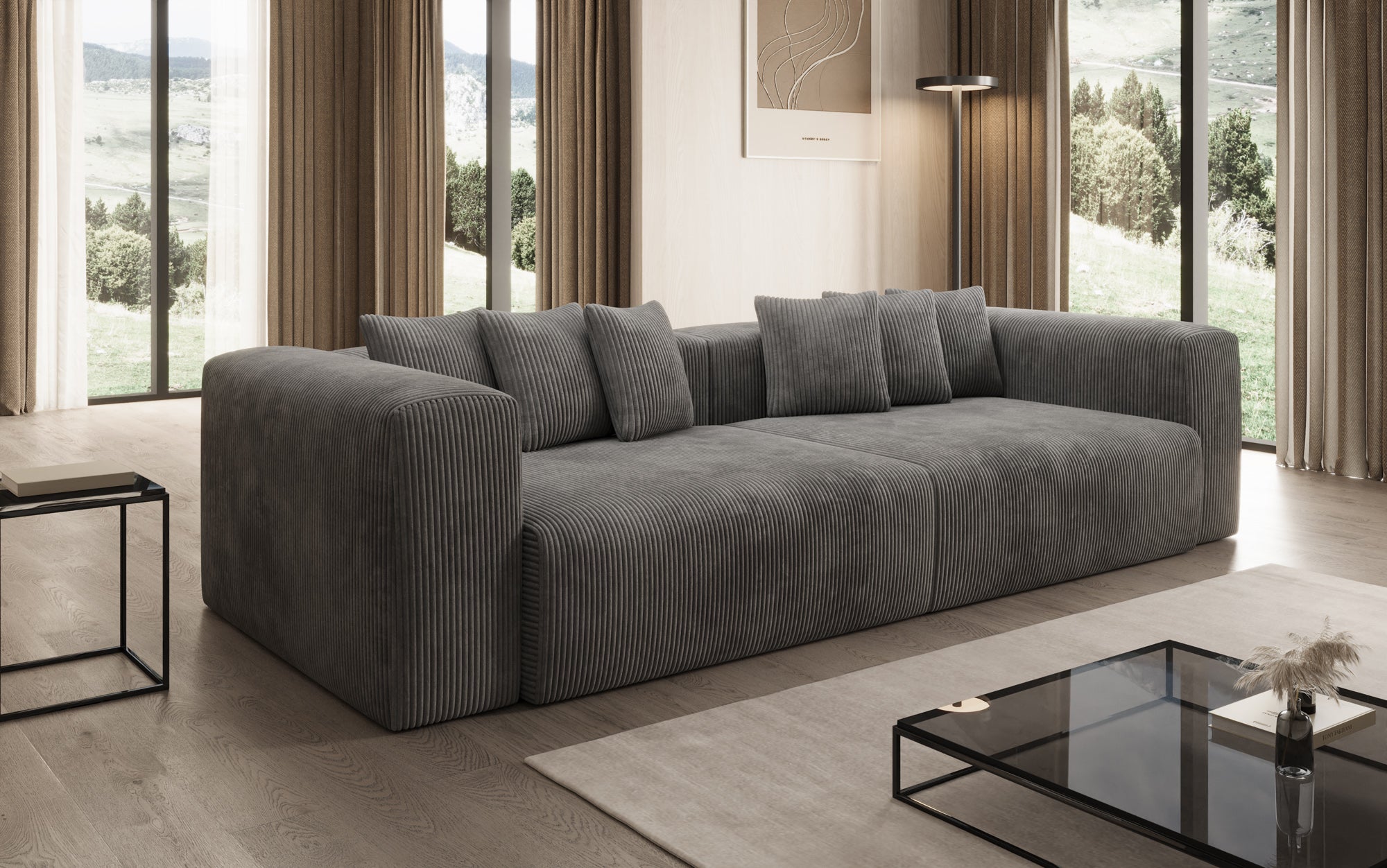 Designer Sofa Tully 3 Sitzer in Cord