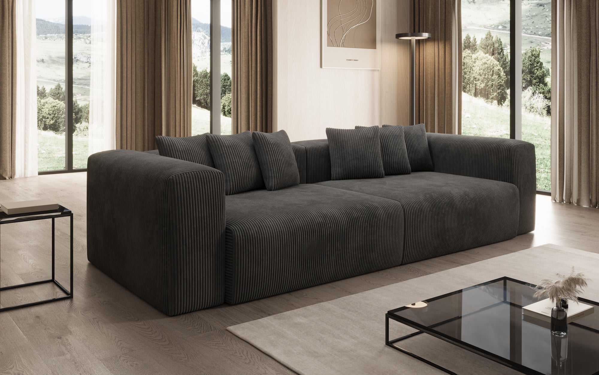 Designer Sofa Tully 3 Sitzer in Cord