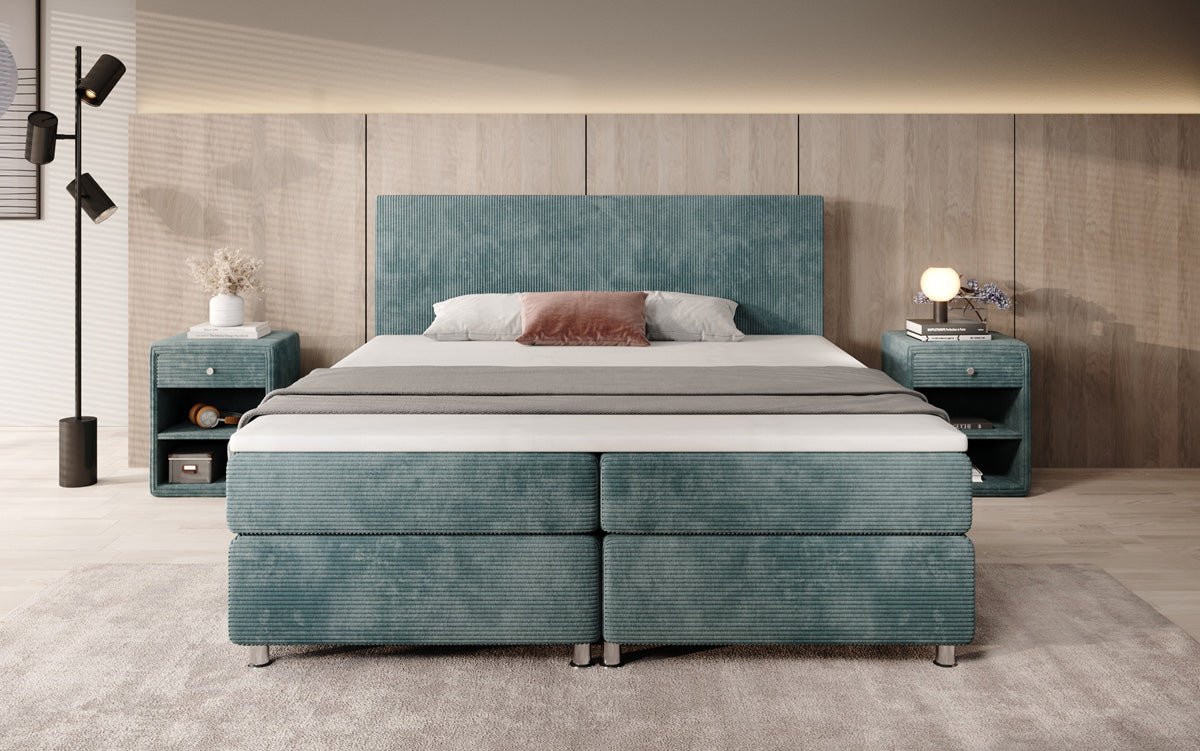 Athene Box Spring Bed in Cord