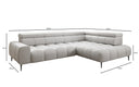 Canapé d’angle design Ceora avec fonction de couchage électrique et dossier réglable en cuir véritable