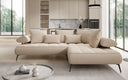 Canapé d’angle design Sydney Bouclé avec fonction de couchage électrique