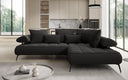 Canapé d’angle design Sydney Bouclé avec fonction de couchage électrique