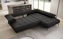 Canapé d’angle design Sydney Bouclé avec fonction de couchage électrique