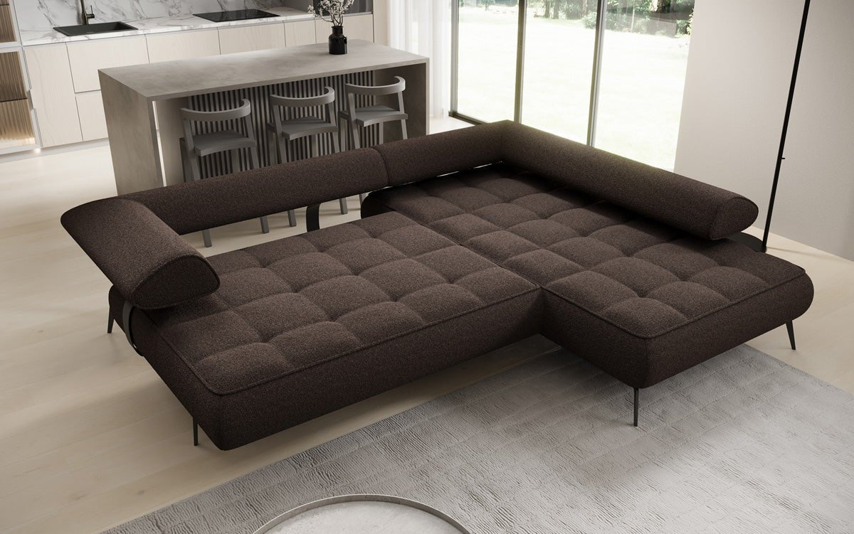 Canapé design Sydney L Bouclé avec fonction de couchage électrique