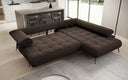 Canapé d’angle design Sydney Bouclé avec fonction de couchage électrique