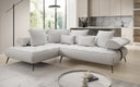 Canapé d’angle design Sydney Bouclé avec fonction de couchage électrique