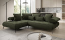 Canapé d’angle design Sydney Bouclé avec fonction de couchage électrique