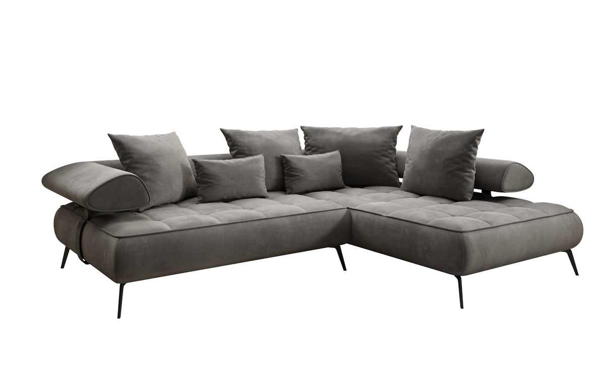 Canapé design Sydney L Velours avec fonction de couchage électrique