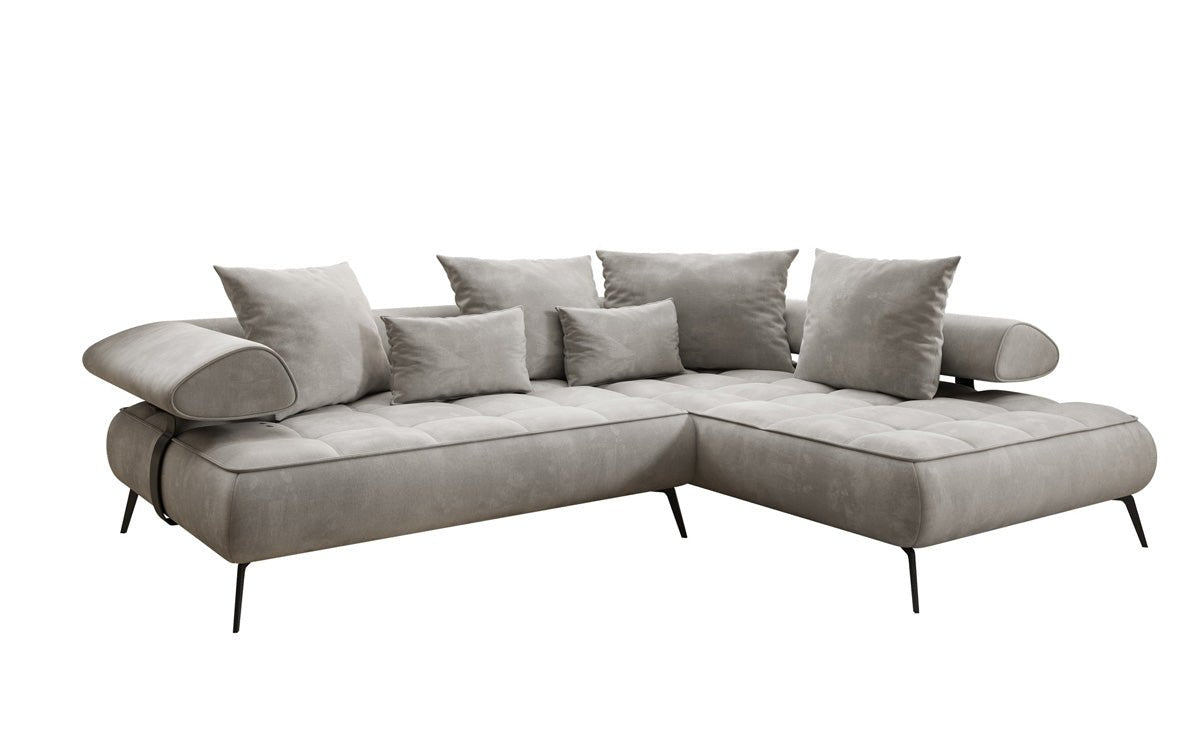 Canapé design Sydney L Velours avec fonction de couchage électrique