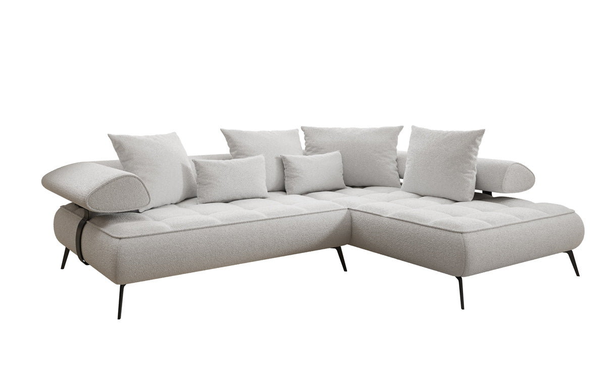 Canapé design Sydney L Bouclé avec fonction de couchage électrique