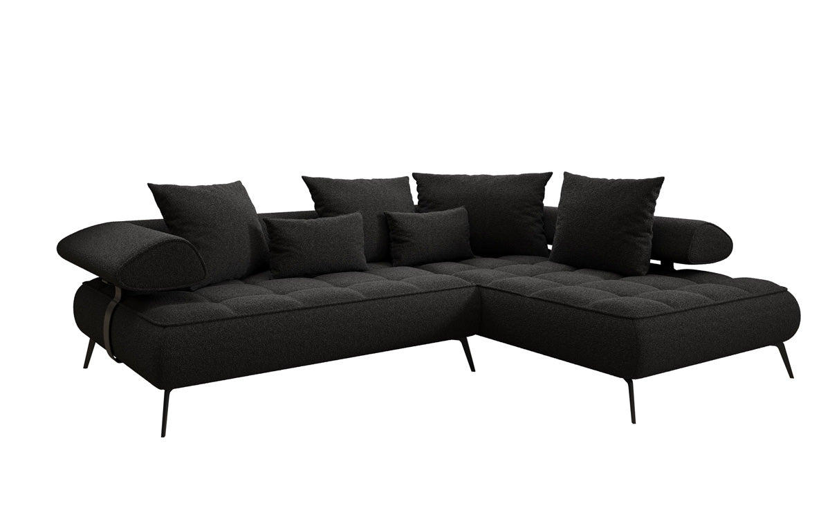 Canapé design Sydney L Bouclé avec fonction de couchage électrique