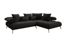 Canapé d’angle design Sydney Bouclé avec fonction de couchage électrique