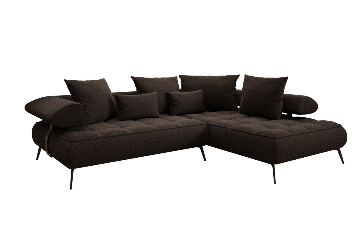 Canapé design Sydney L Bouclé avec fonction de couchage électrique