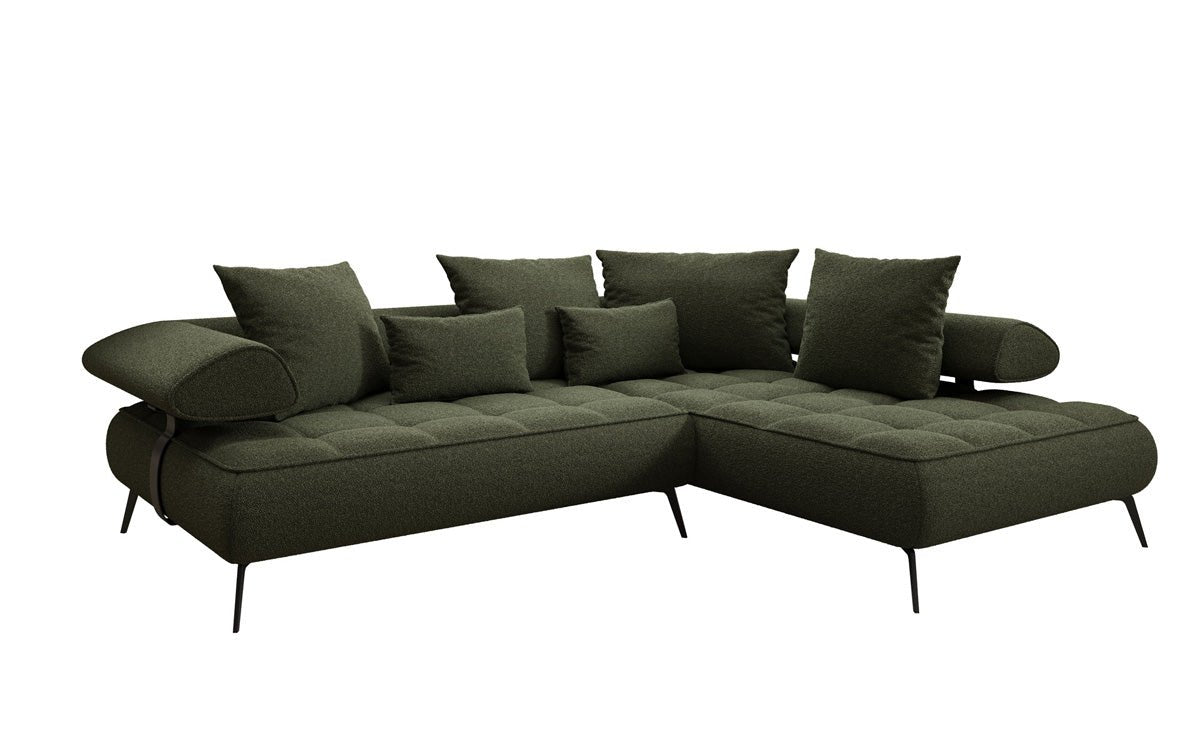 Canapé design Sydney L Bouclé avec fonction de couchage électrique