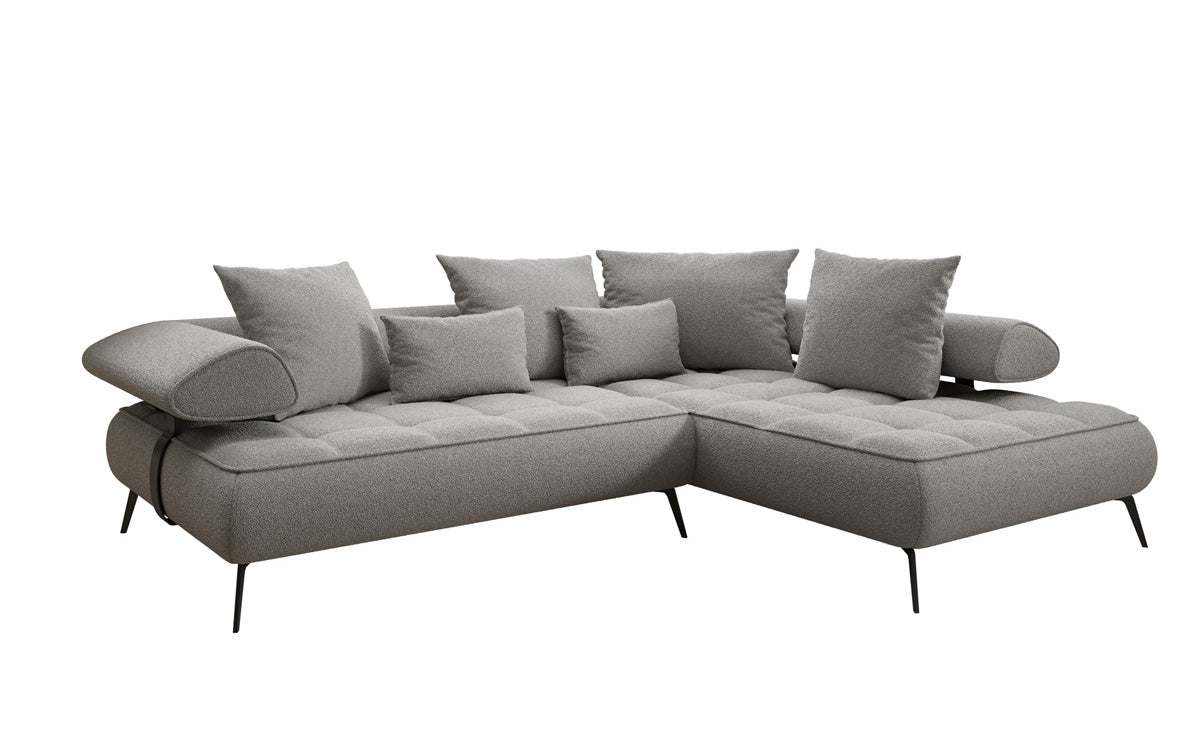Canapé design Sydney L Bouclé avec fonction de couchage électrique
