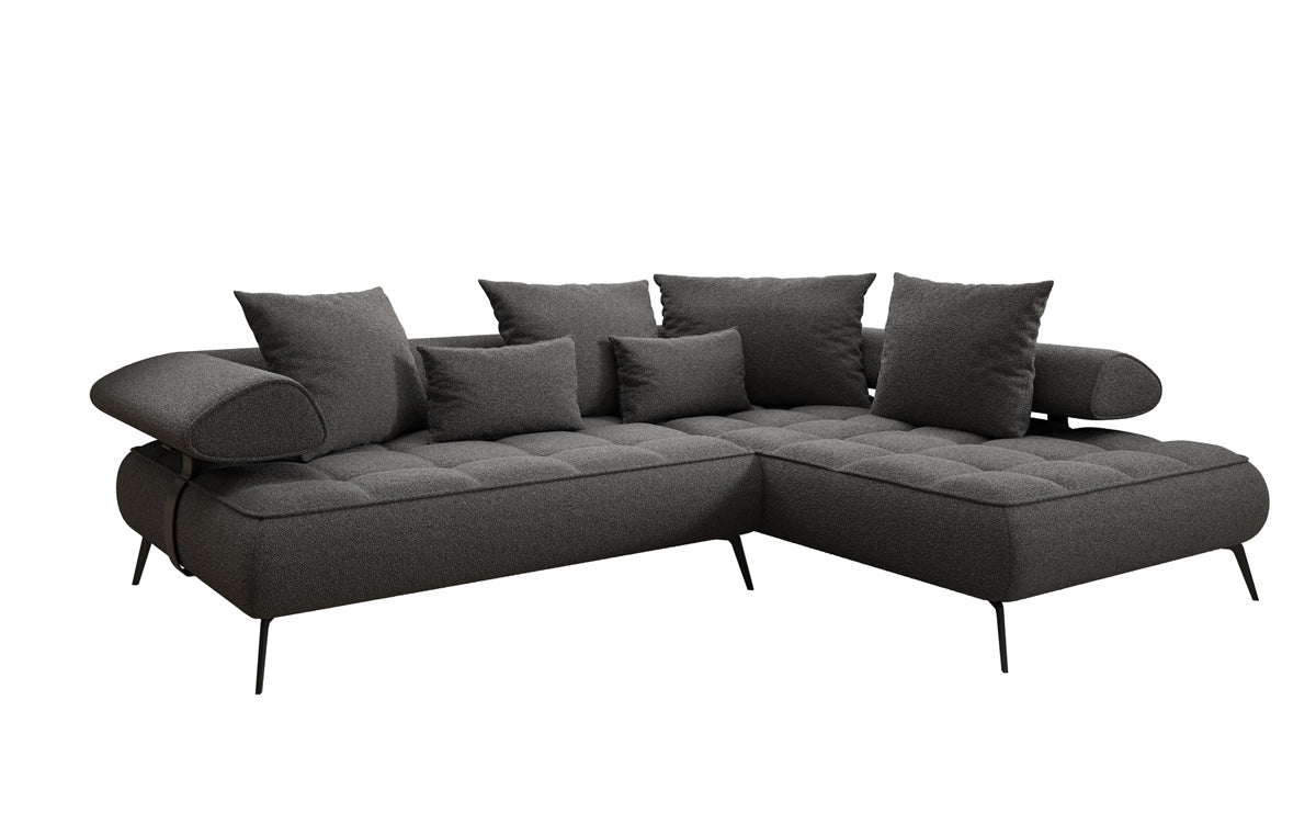 Canapé design Sydney L Bouclé avec fonction de couchage électrique