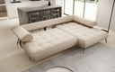 Designer Ecksofa Sydney II Bouclé mit elektrischer Schlaffunktion