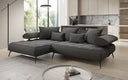 Designer Ecksofa Sydney II Bouclé mit elektrischer Schlaffunktion