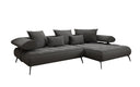 Designer Ecksofa Sydney II Bouclé mit elektrischer Schlaffunktion