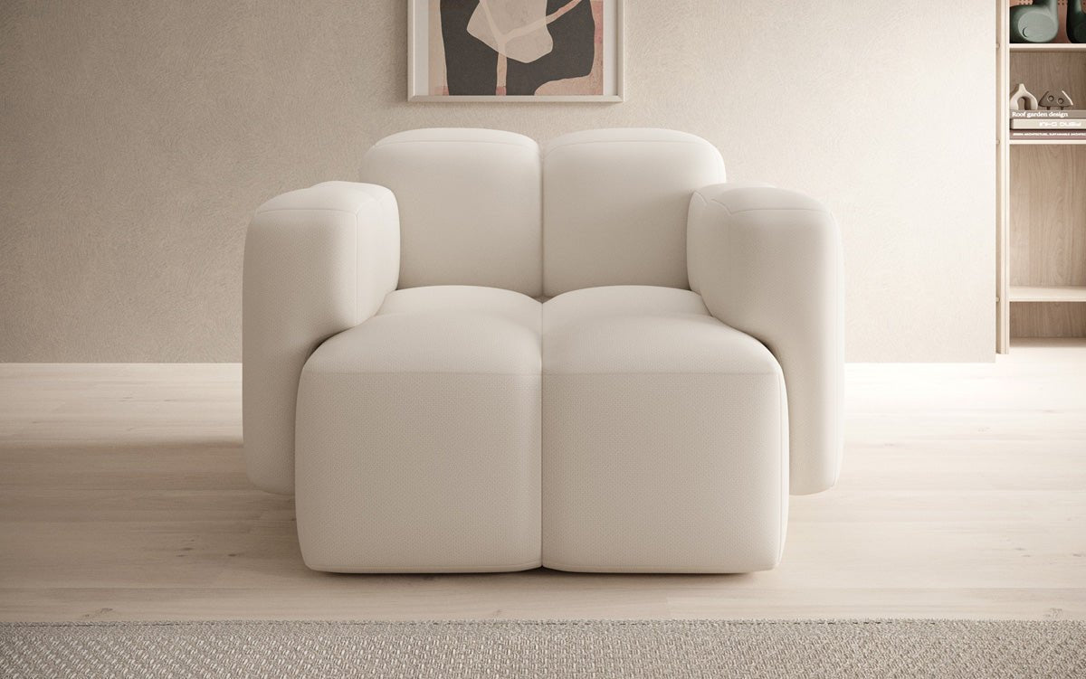 Canapé fauteuil designer Celly en Tissu