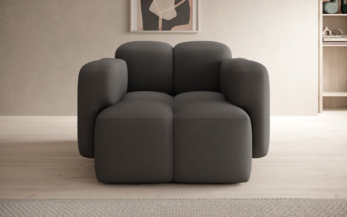 Canapé fauteuil designer Celly en Tissu