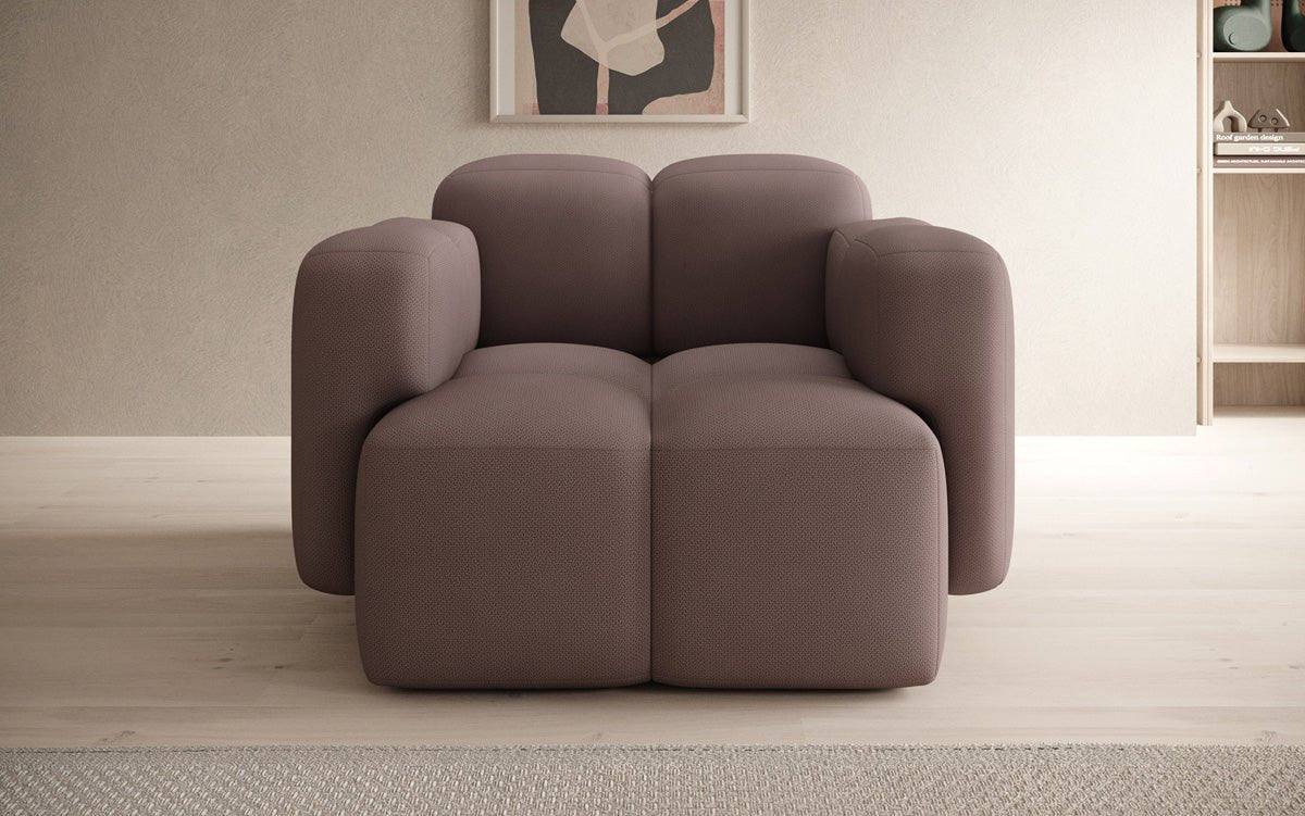 Canapé fauteuil designer Celly en Tissu