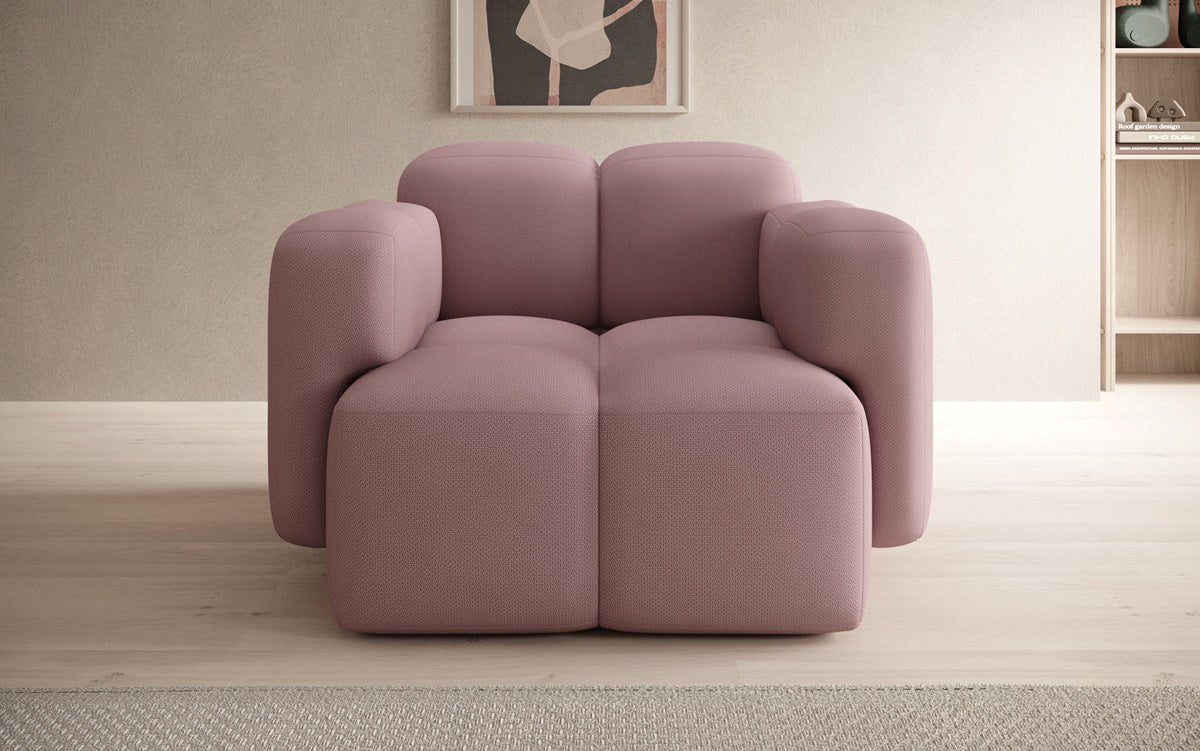 Canapé fauteuil designer Celly en Tissu