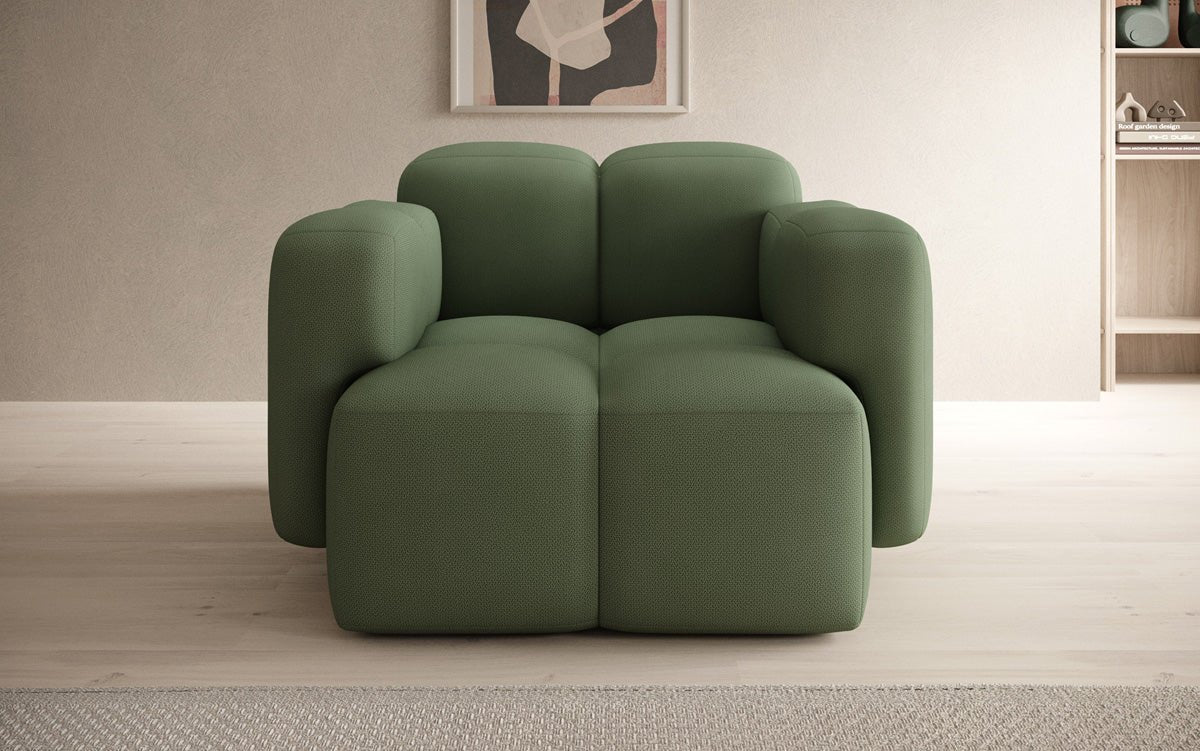 Canapé fauteuil designer Celly en Tissu