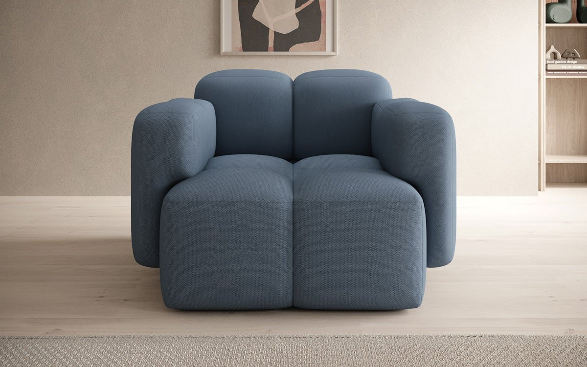 Canapé fauteuil designer Celly en Tissu