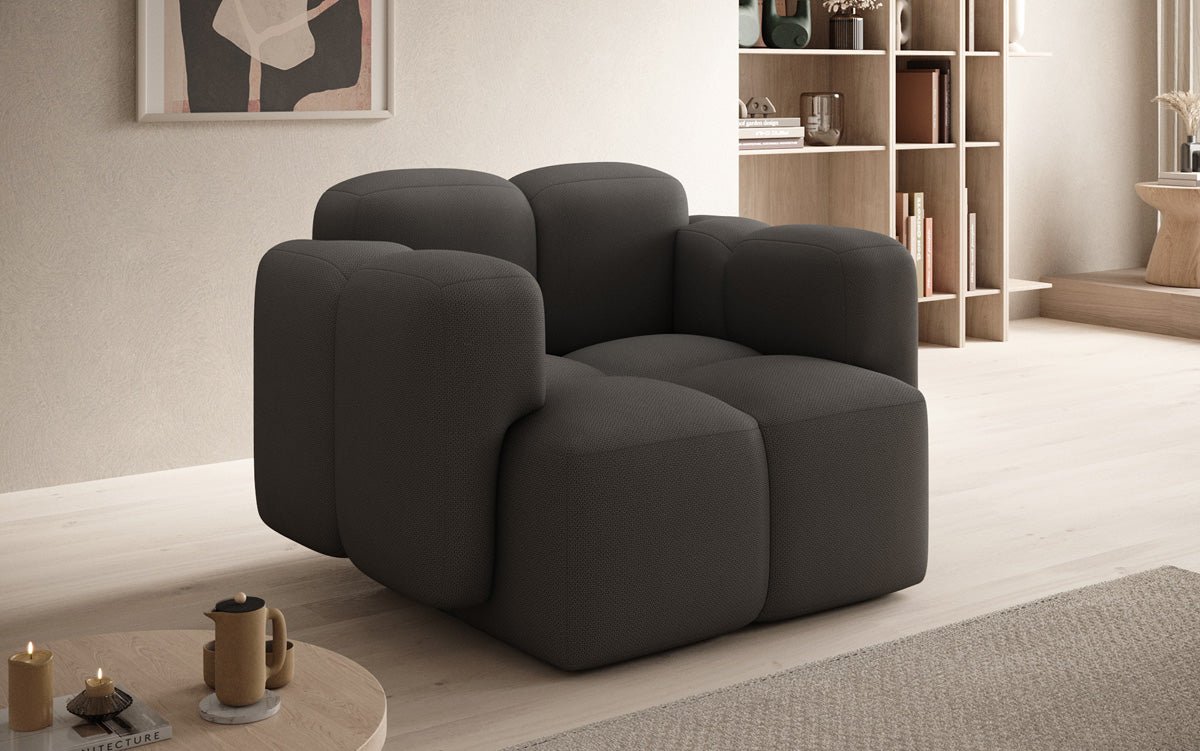 Canapé fauteuil designer Celly en Tissu