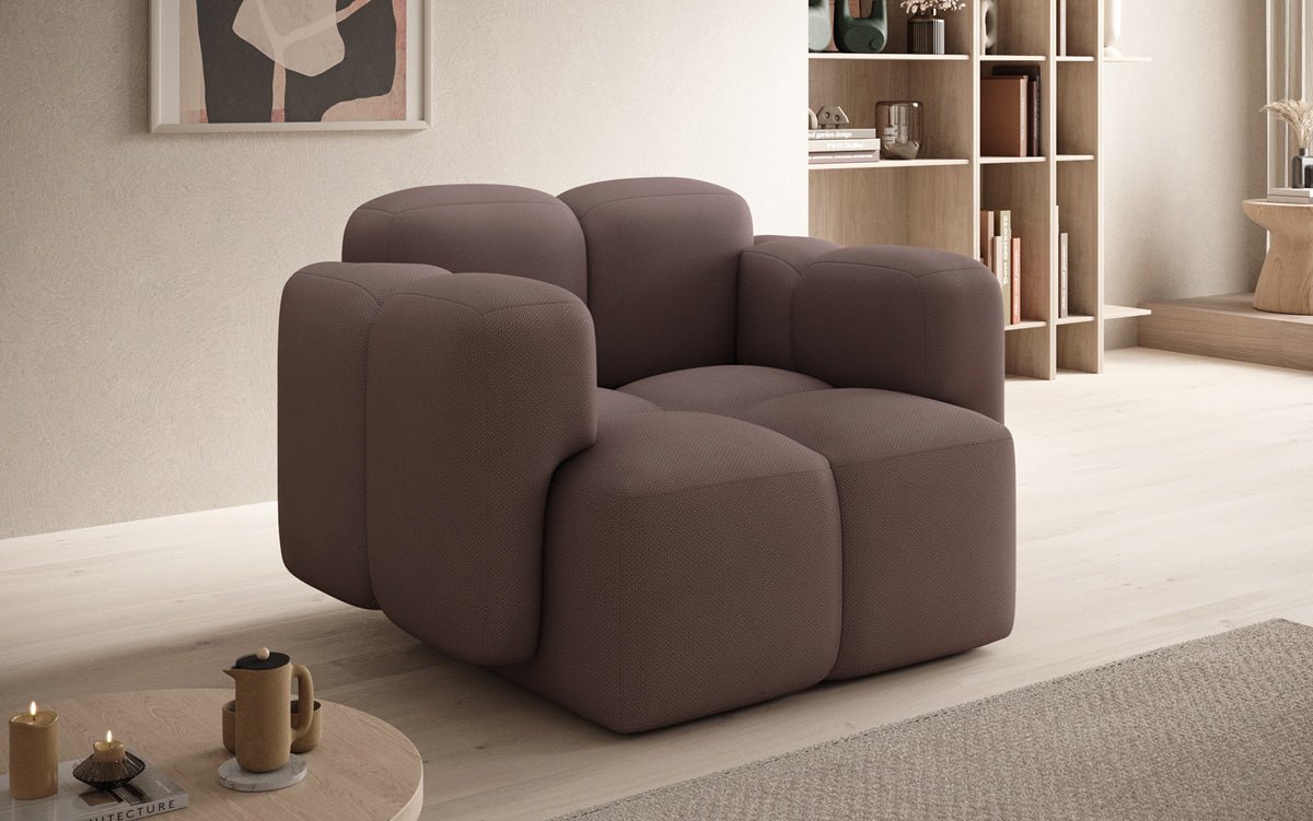 Canapé fauteuil designer Celly en Tissu