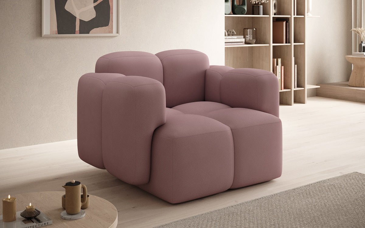 Canapé fauteuil designer Celly en Tissu