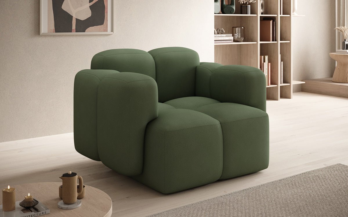 Canapé fauteuil designer Celly en Tissu