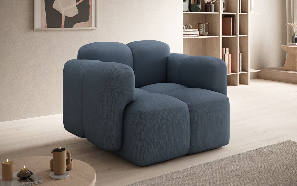 Canapé fauteuil designer Celly en Tissu