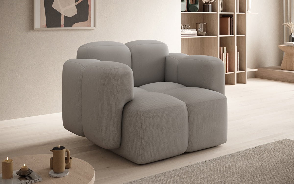 Canapé fauteuil designer Celly en Tissu