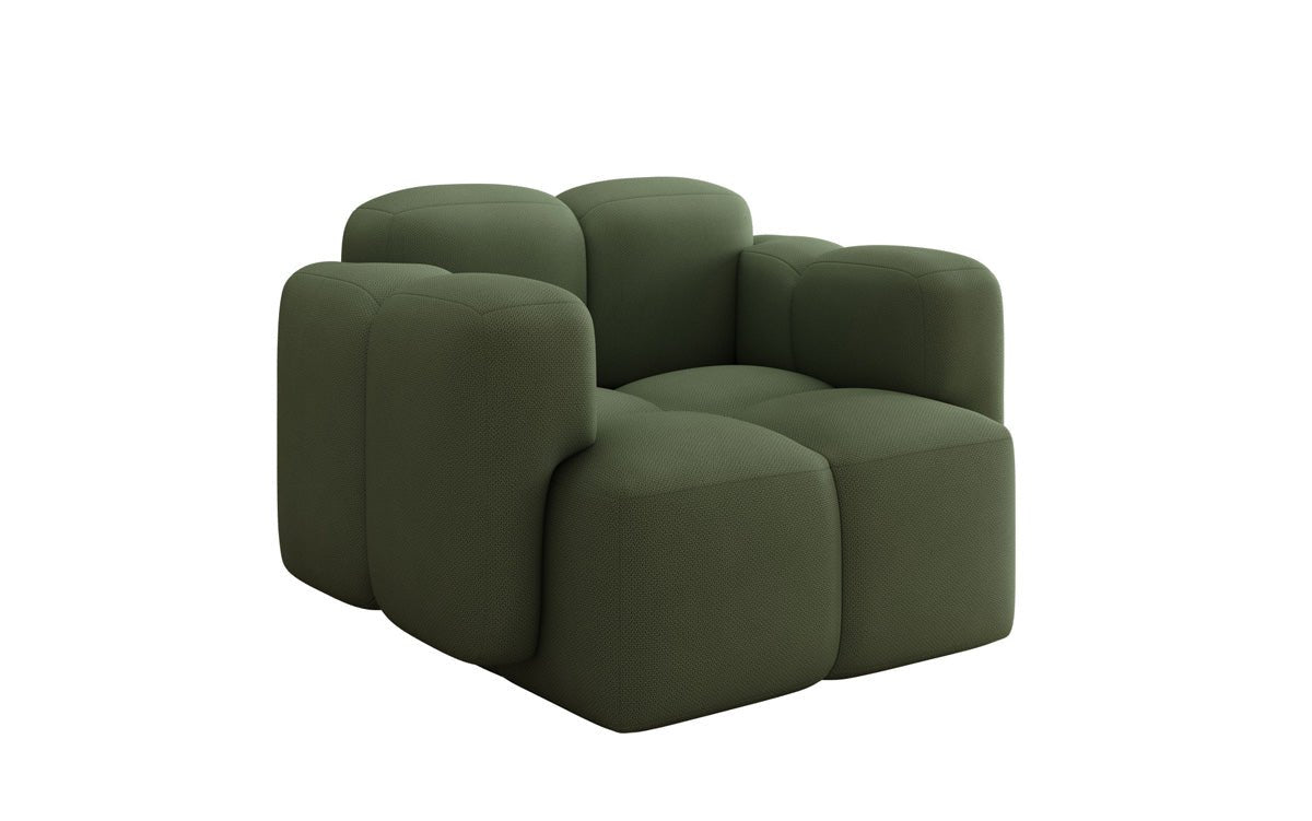Canapé fauteuil designer Celly en Tissu