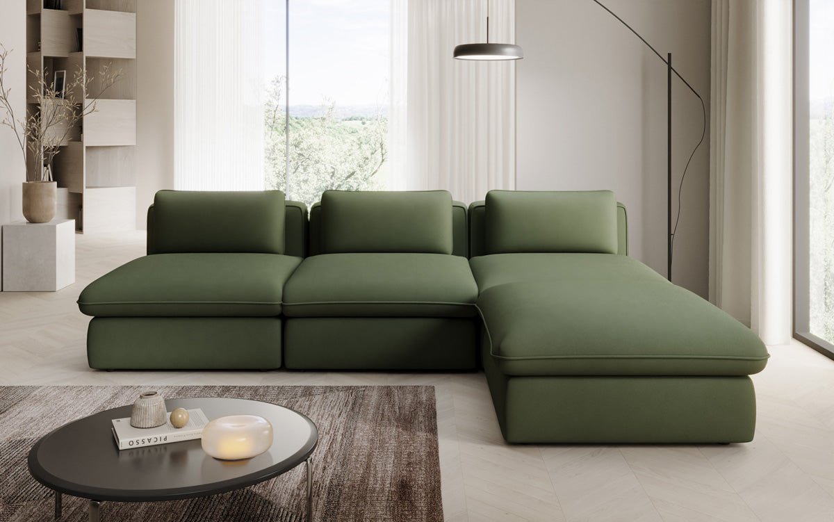 Canapé d'angle L Designer Câlin en Tissu