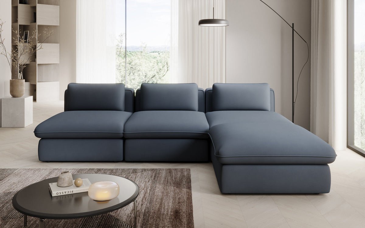 Canapé d'angle L Designer Câlin en Tissu