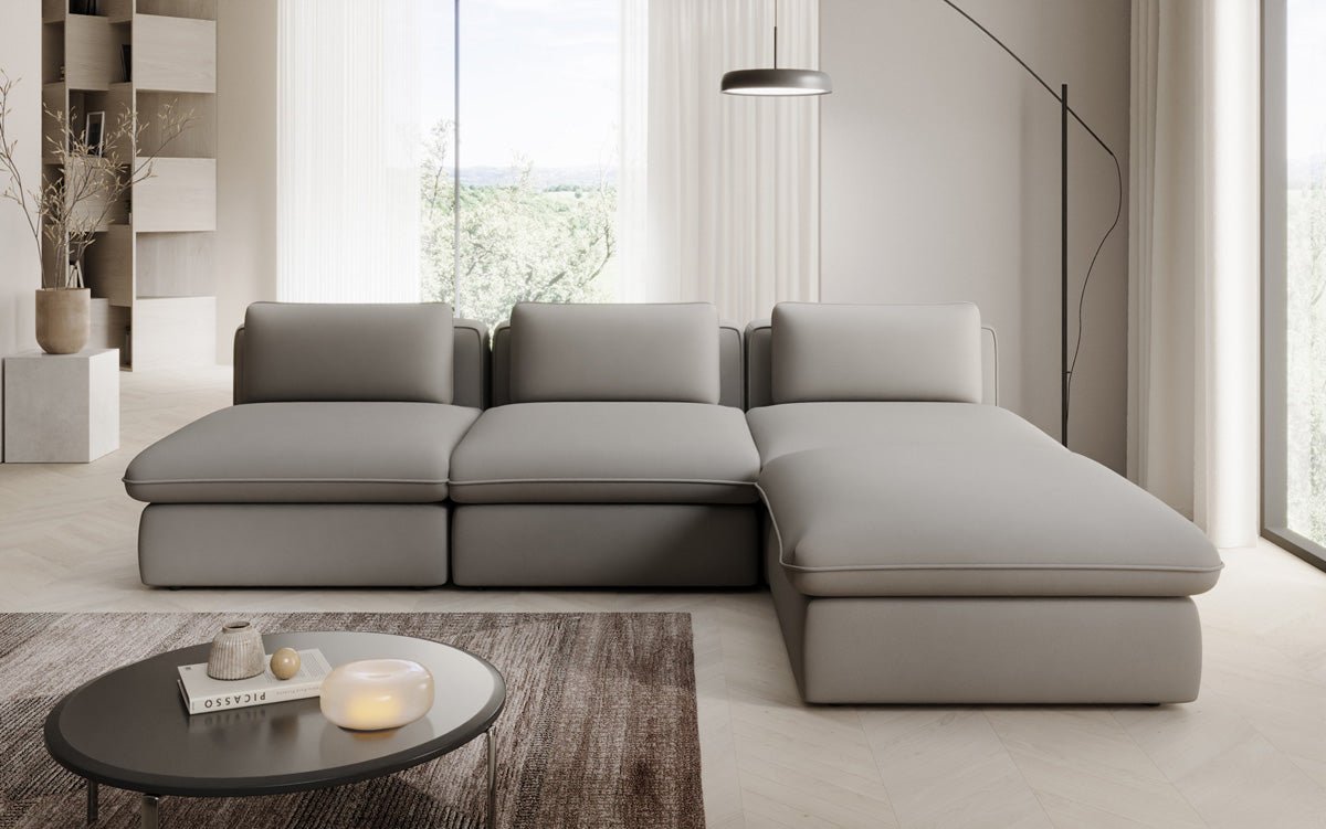 Canapé d'angle L Designer Câlin en Tissu