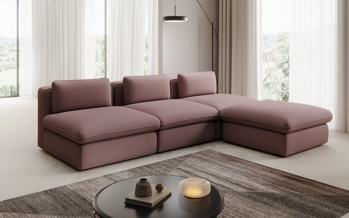 Canapé d'angle L Designer Câlin en Tissu