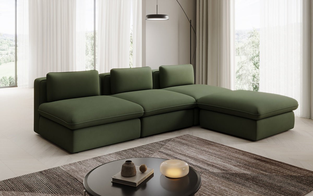 Canapé d'angle L Designer Câlin en Tissu