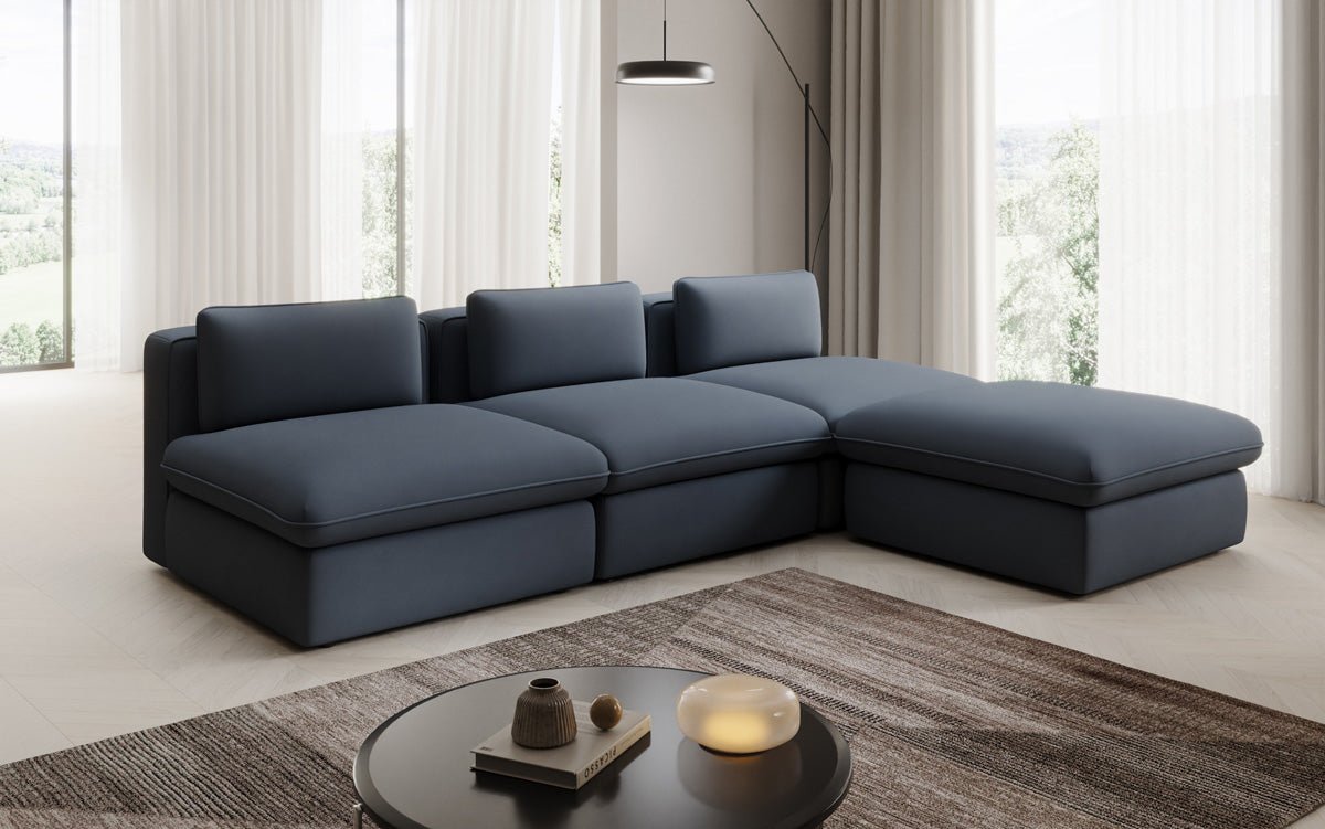 Canapé d'angle L Designer Câlin en Tissu
